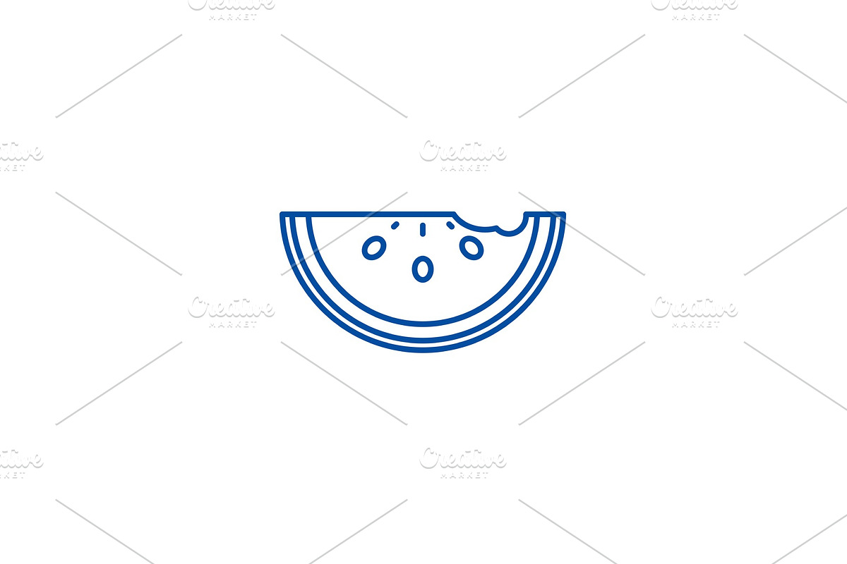 Watermelon line icon concept in Illustrations - product preview 8