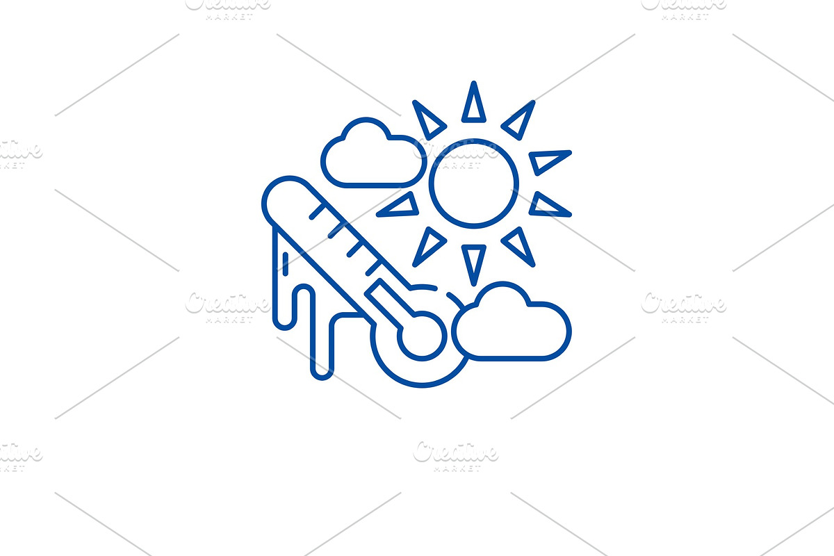 Weather climate line icon concept in Illustrations - product preview 8