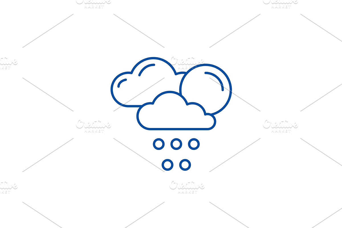 Weather forecast line icon concept in Illustrations - product preview 8
