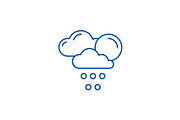 Weather forecast line icon concept