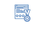 Webiste rating line icon concept