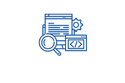 Website development line icon