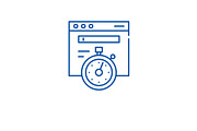 Website speed line icon concept