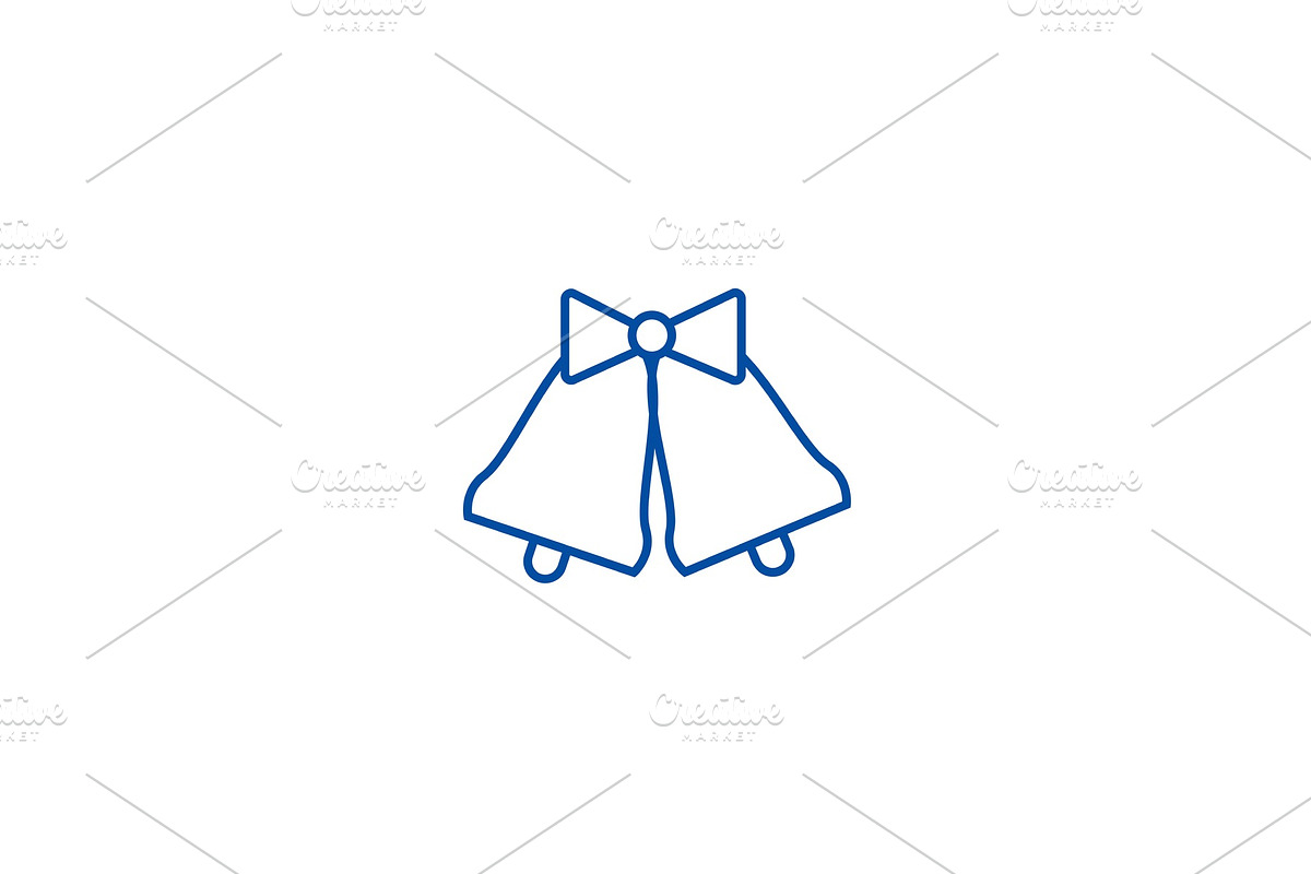 Wedding bells line icon concept in Objects - product preview 8