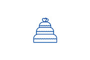 Wedding cake line icon concept