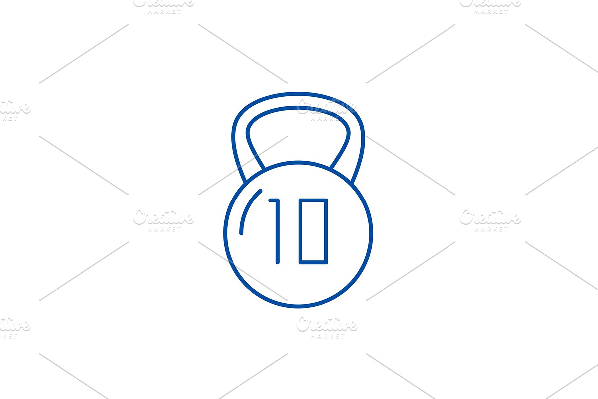 Weight line icon concept. Weight in Illustrations - product preview 8