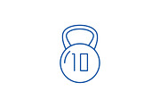 Weight line icon concept. Weight