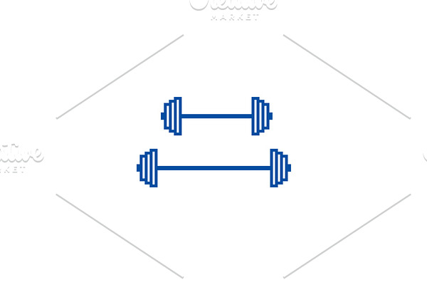 Weights line icon concept. Weights