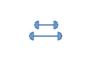 Weights line icon concept. Weights