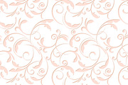 Pink and white floral swirls pattern