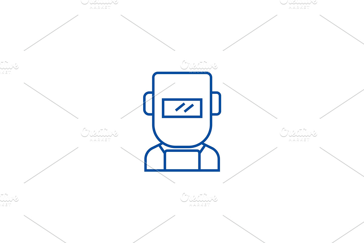 Welder line icon concept. Welder in Illustrations - product preview 8