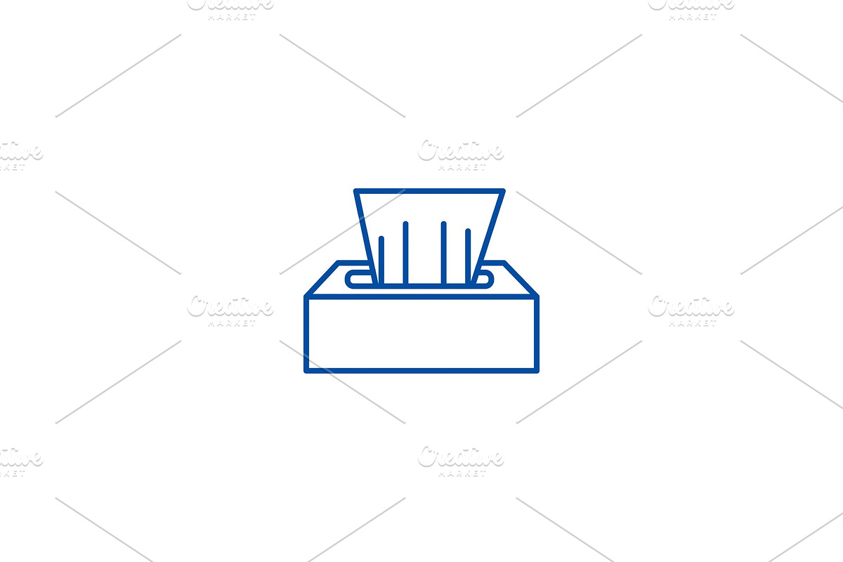 Wet wipes line icon concept. Wet in Illustrations - product preview 8