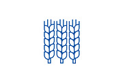 Wheat line icon concept. Wheat flat