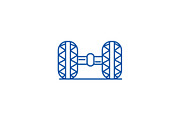 Wheel alignment,garage line icon