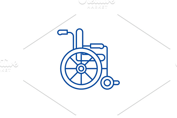 Wheelchair line icon concept