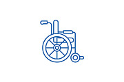 Wheelchair line icon concept