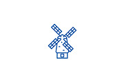 Windmill line icon concept. Windmill