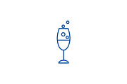Wine glass line icon concept. Wine