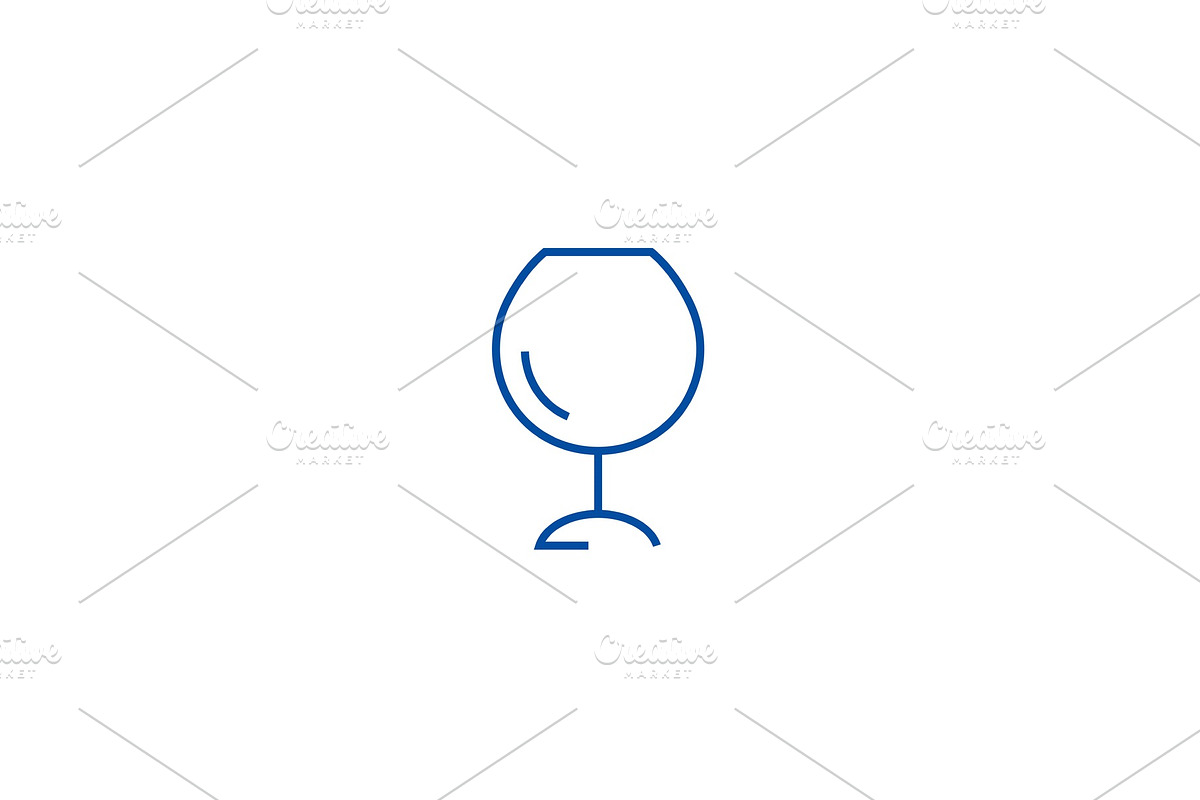Wine glasses,alcochol line icon in Objects - product preview 8