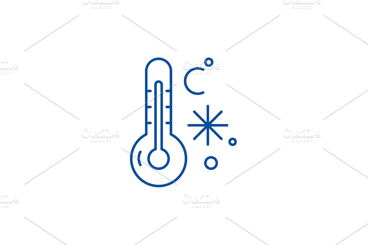 Winter temperature line icon concept in Objects - product preview 8