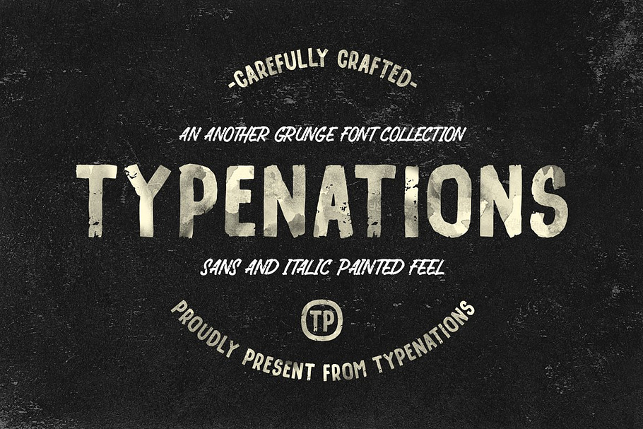 Typenations duo grunge painted in Display Fonts - product preview 8