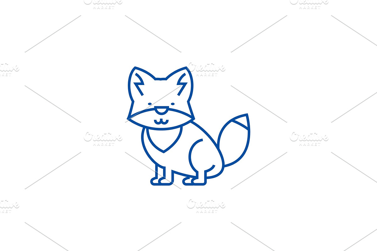 Wolf illustration line icon concept in Illustrations - product preview 8