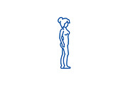 Woman body profile,female silhouette