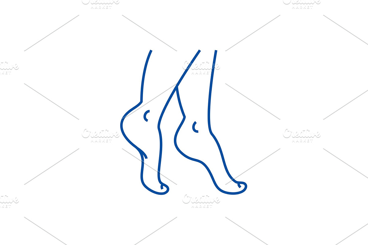 Woman legs line icon concept. Woman in Illustrations - product preview 8
