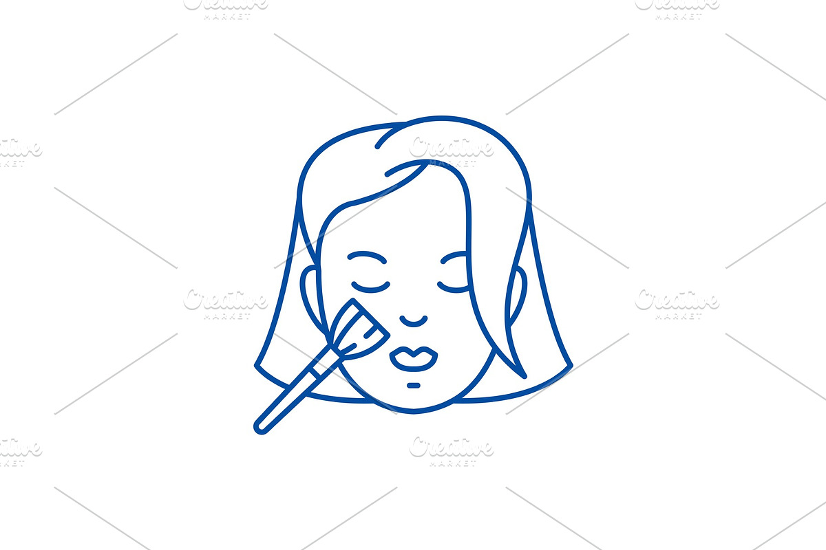 Woman makeup line icon concept in Illustrations - product preview 8