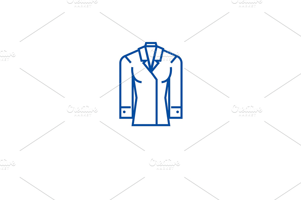 Women formal wear line icon concept in Illustrations - product preview 8