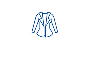 Women jacket line icon concept