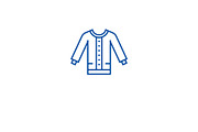 Women sweater line icon concept