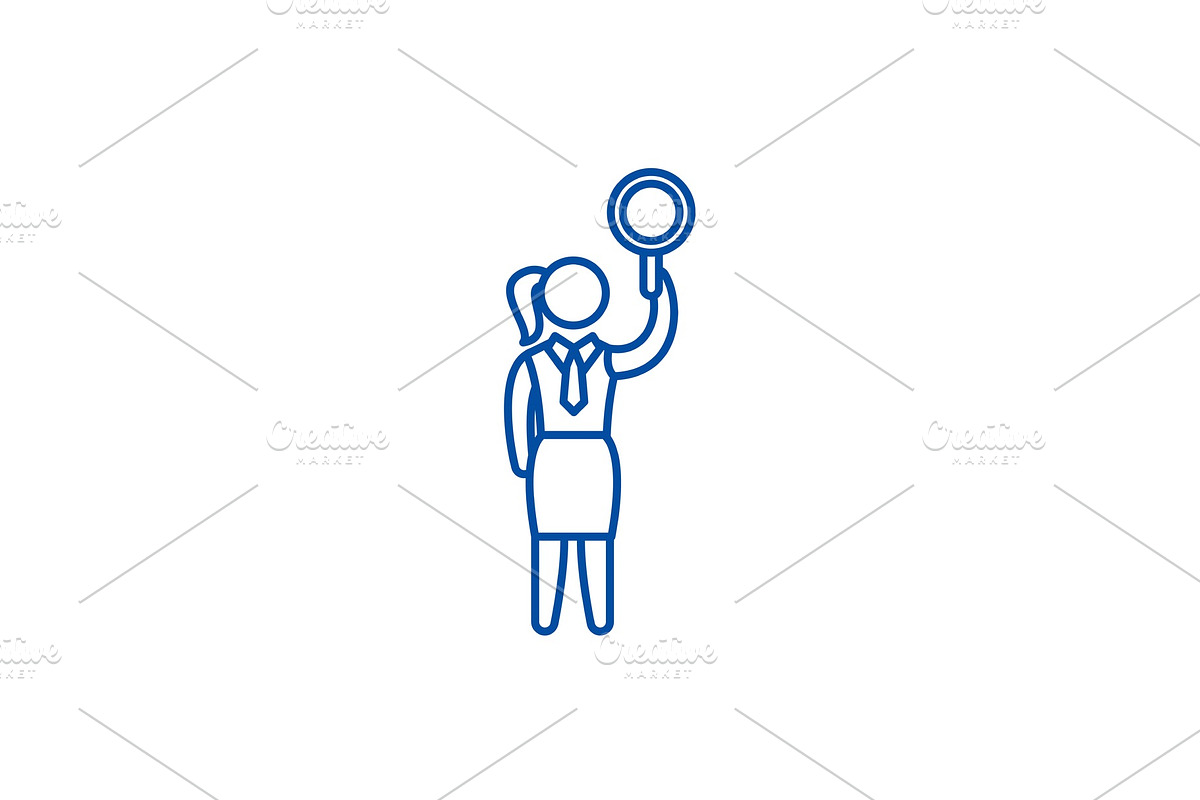 Womens issue line icon concept in Illustrations - product preview 8