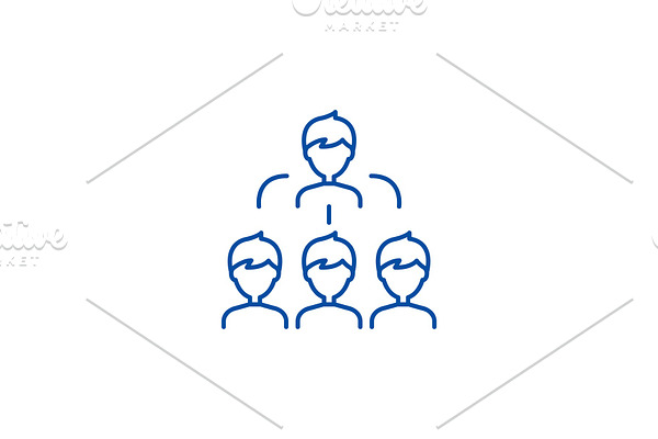 Work team line icon concept. Work