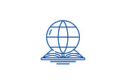 World law line icon concept. World
