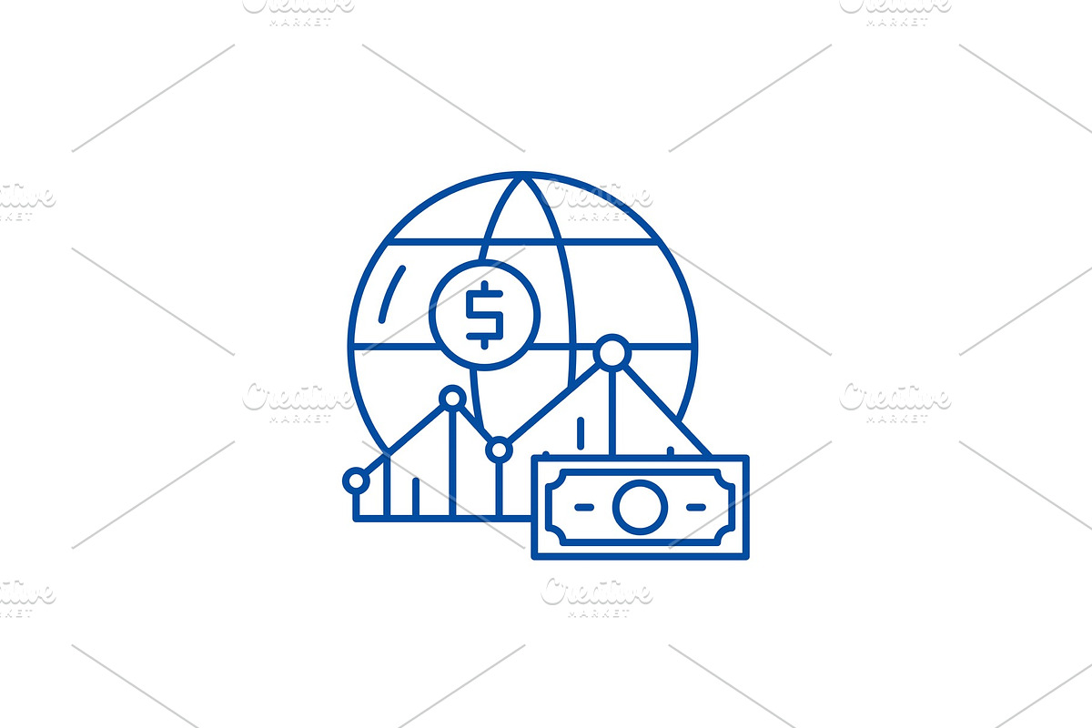 World markets line icon concept in Illustrations - product preview 8