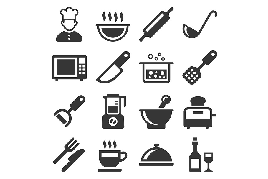Cooking and Kitchen Icons Set in Icons - product preview 8