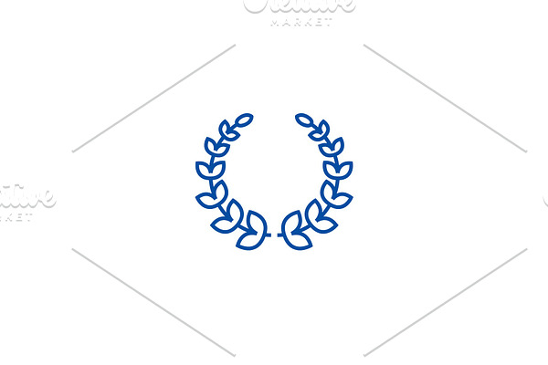 Wreath line icon concept. Wreath
