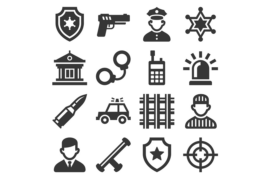 Police Icons Set