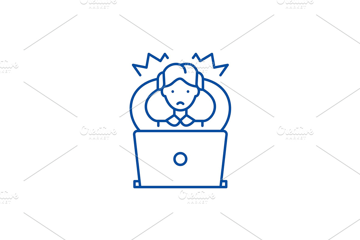 Wrong decision line icon concept in Illustrations - product preview 8