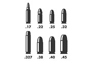 Weapon Bullets Sizes and Calibers