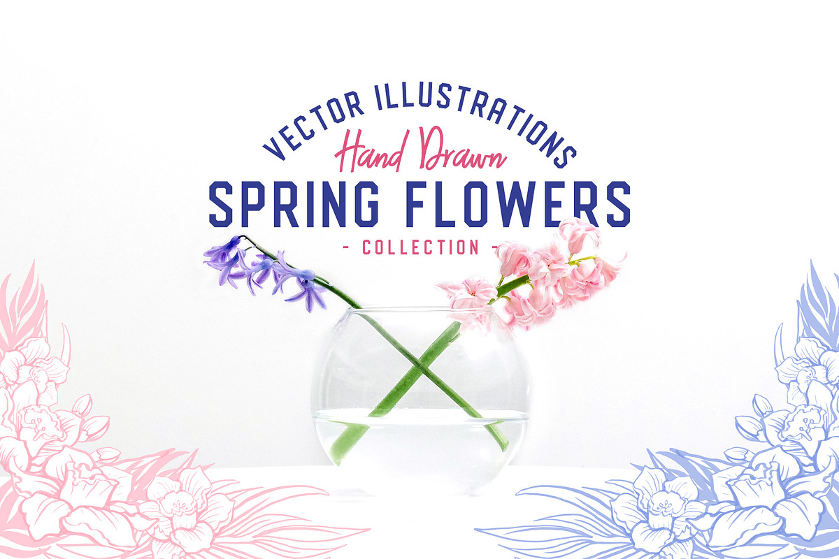 Spring Flowers in Illustrations - product preview 8