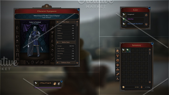 Mercenary - RPG User Interface in Graphics - product preview 2