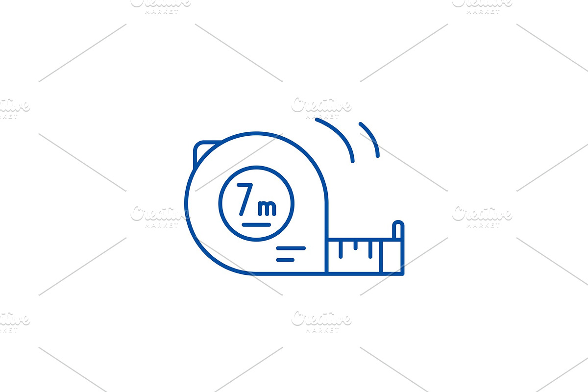 Yardstick line icon concept in Illustrations - product preview 8