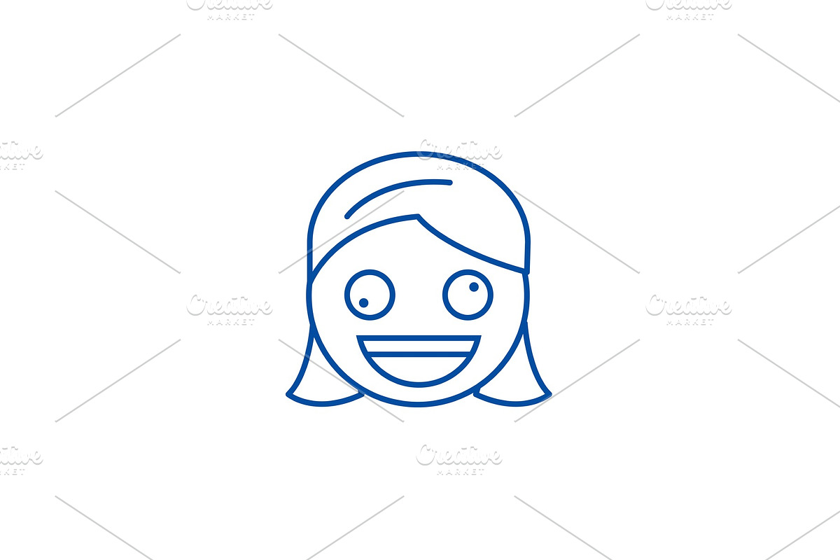 Zany face emoji line icon concept in Objects - product preview 8