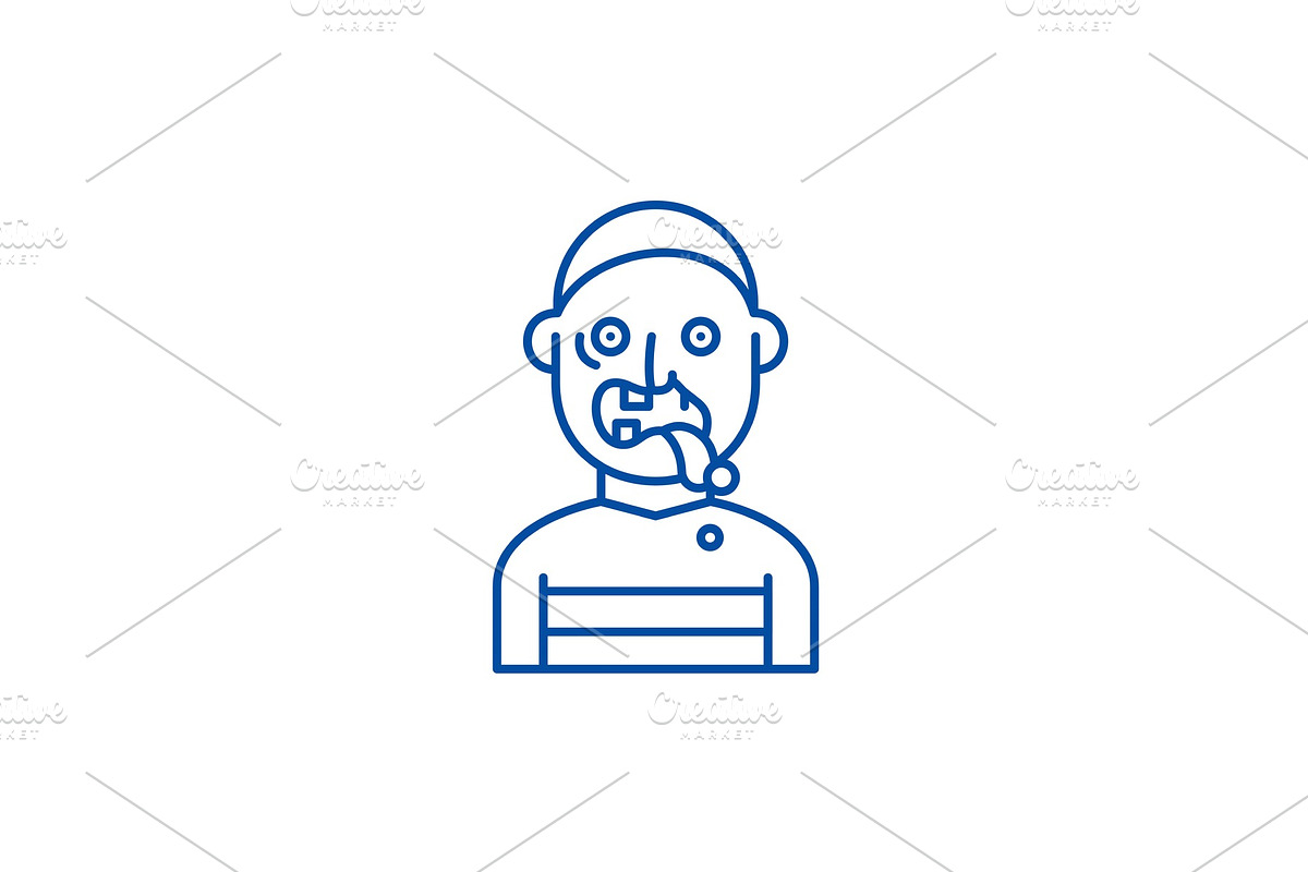 Zombie line icon concept. Zombie in Illustrations - product preview 8