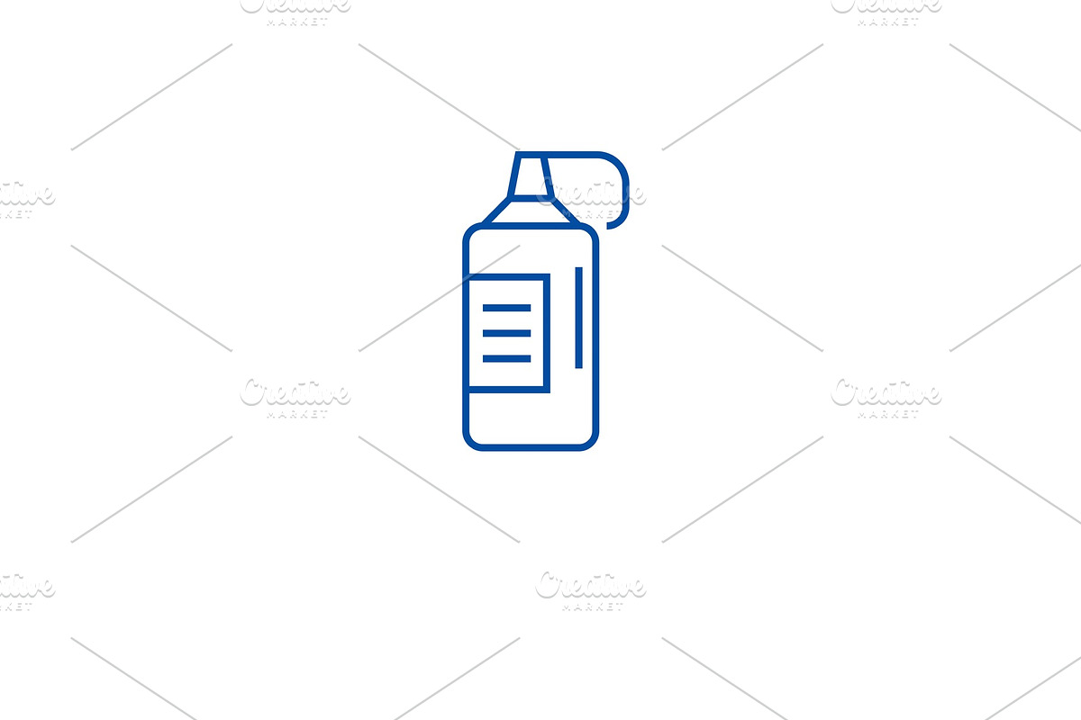 Ketchup bottle line icon concept in Illustrations - product preview 8