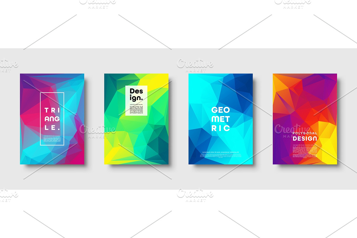 Triangle polygonal abstract in Illustrations - product preview 8