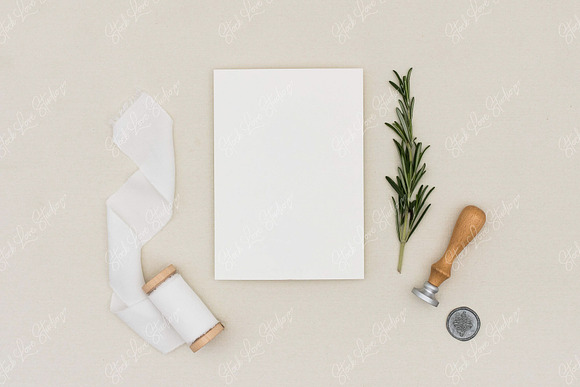 Stationery Flat Lay | Wedding Mockup in Product Mockups - product preview 1
