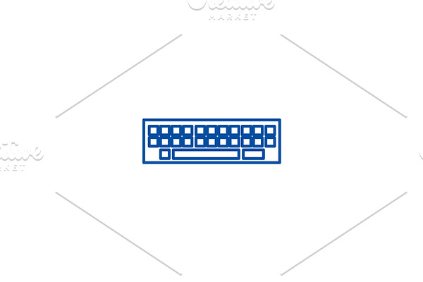 Keyboard line icon concept. Keyboard